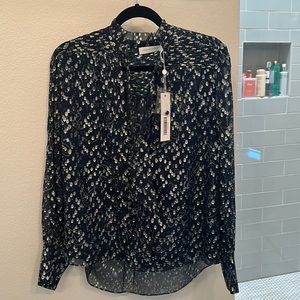 Jonathan Simkhai Prussian Blue Blouse